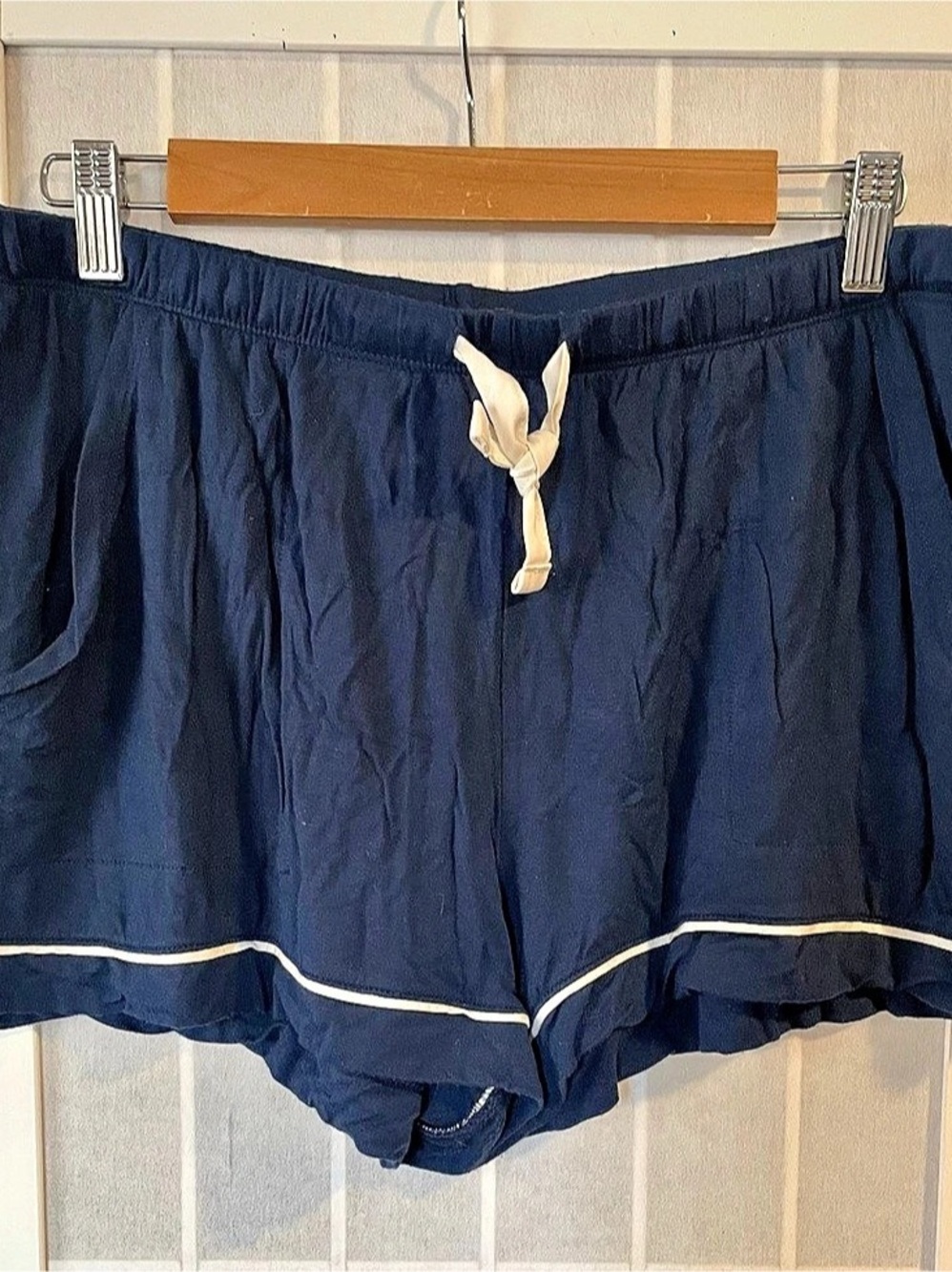 Stars Above (Target) Sleep Shorts Navy with White Piping